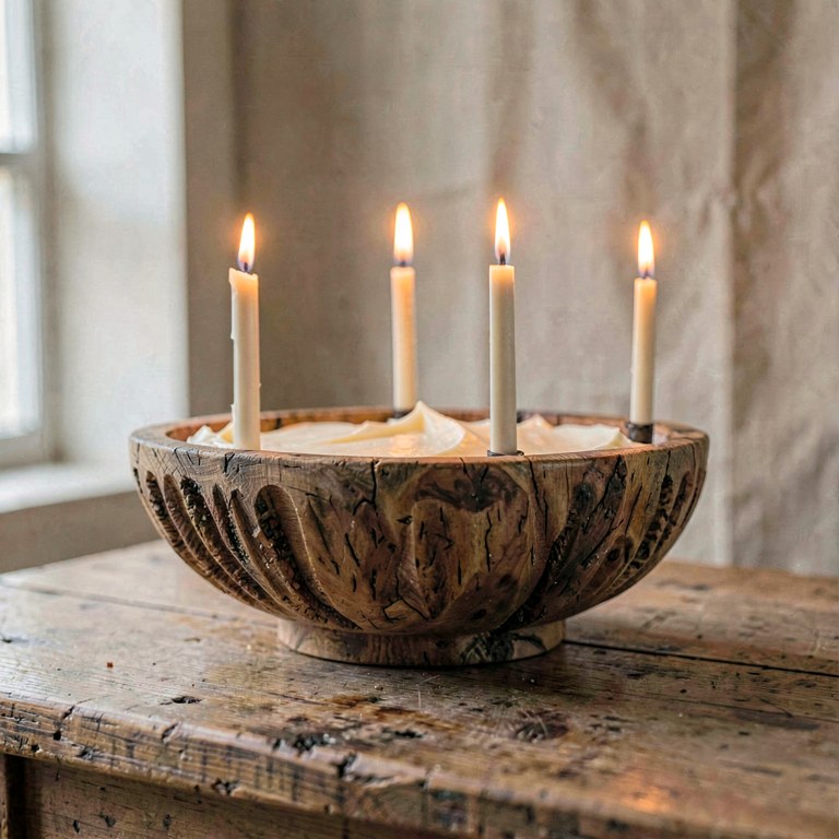 Multi-wick dough bowl candle